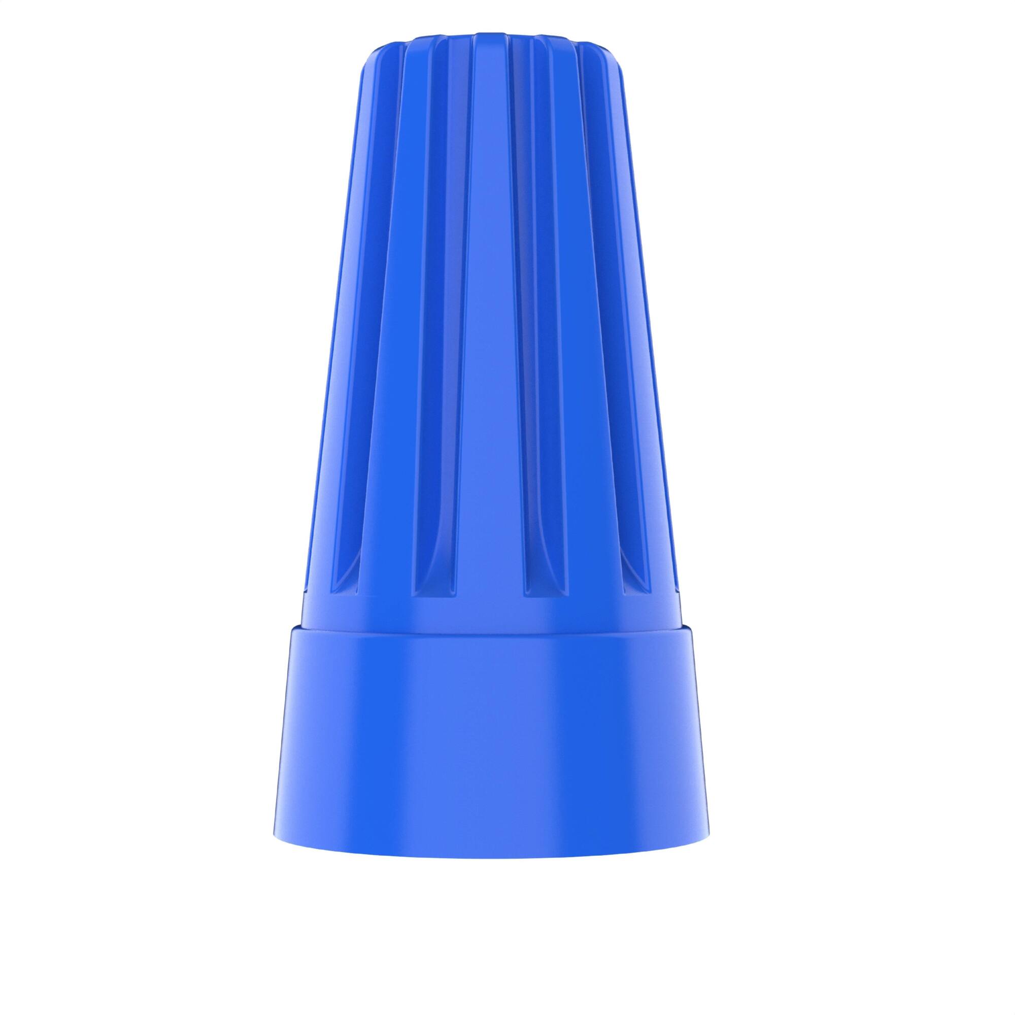 IDEAL, Blue WireTwist® WT2 Wire Connectors, Positive grip shell designed for quick installation, Fixed square-wire spring delivers secure connections, Deep skirt design, For wire combinations ranging from 3 #20 AWG to 3 #16 AWG, WT2-